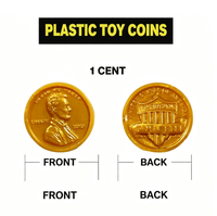 Pièces de monnaie en USD, pièces de centimes, pièces de monnaie en USD, jouets pour jouer à faire semblant, pièces de monnaie, accessoires d'apprentissage
