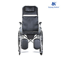 Nouveau fauteuil roulant manuel à prix réduit avec fonction de position couchée, hauteur de position debout de 133 cm pour personnes handicapées