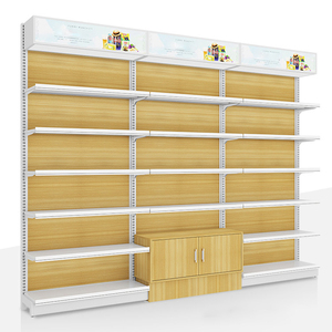 Giá để hàng siêu thị hai mặt, kệ gondola chịu lực cao với tấm lưng bằng gỗ cho cửa hàng bán lẻ, chất liệu kim loại - Product Image 5