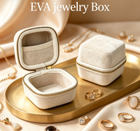 Boîte à bijoux de luxe personnalisable avec logo, étui de voyage pour bracelet en EVA avec fermeture éclair, organiseur de cadeaux, boîte à fermeture éclair en EVA