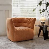 Canapé simple Brigandin avec tissu compressé, fauteuil de détente moderne et minimaliste pour salon, balcon et chambre