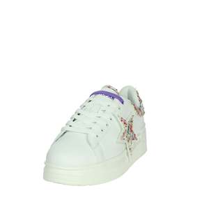 Sneakers Art Donna SASS250218 Bianco White Star Patchwork Design Chaussures en toile tendance - Product Image 6