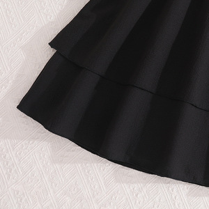 Abito Estivo 2026 per Ragazze Adolescenti, Nero con Patchwork Leopardato - Product Image 6