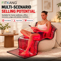 Matras Terapi Cahaya Merah Profesional Fitkang CE FCC RoHS 660nm 850nm, Tempat Tidur Fototerapi LED Inframerah Seluruh Tubuh untuk Salon Kecantikan