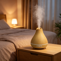 Diffuseur d'arômes à motif grain de bois, machine à huiles essentielles ultrasonique, diffuseur de parfum, lumière LED nocturne, humidificateur d'aromathérapie domestique
