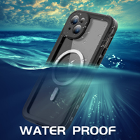Shellbox marque nouvelle mise à niveau natation voyage Pass 100% test IP68 étanchéité professionnel étanche coque de téléphone pour IPhone15Plus