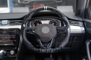 พวงมาลัยคาร์บอนไฟเบอร์ LED สำหรับ Volkswagen VW volant <span class=keywords><strong>Golf</strong></span> <span class=keywords><strong>R</strong></span> line lenkrad ALCA MK7กอล์ฟ VW volant GTI <span class=keywords><strong>Golf</strong></span> <span class=keywords><strong>R</strong></span> <span class=keywords><strong>Scirocco</strong></span> Passat CC - Product Image 5