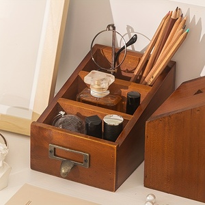 Organizador de Escritorio de Madera con Múltiples Niveles, Caja de Almacenamiento para Maquillaje y Artículos Diversos - Product Image 2