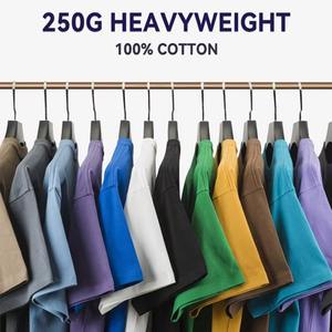 Heavyweight 250 Gsm OME T Shirts Oversized Tshirt Algodão 100% Gota Ombro Personalizado Impressão De Tela Gráfico T-Shirt Homens