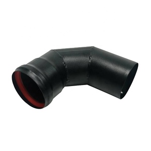 Coude à 90 degrés pour poêle à granulés, diamètre <span class=keywords><strong>80</strong></span> mm, acier noir - Product Image 1