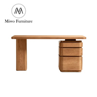Bureau d'ordinateur de direction en bois massif de luxe moderne, avec tiroirs pivotants, bureau de maquillage en bois de palissandre personnalisé