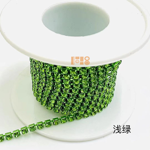 गर्म बिक्री 10 गज रंगीन गैंडा घने चेन ट्रिम SS6-SS12 जूते और बैग के लिए सीडब्ल्यू ग्लास क्रिस्टल कप बैंडिंग - Product Image 6