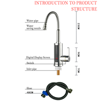 Meilleure Vente 2025 – Robinet d'Eau Chaude et Froide Double Fonction OEM/ODM Personnalisé 3000W – Chauffe-Eau Électrique Instantané Sans Réservoir en Plastique pour Hôtels