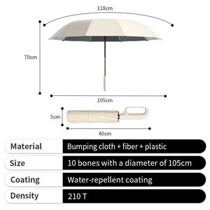 Parapluie pliant automatique 3 sections, nouveau design, portable, facile à transporter et à ranger, vente en gros - Product Image 4