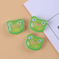Accessoires en résine transparents en gros, motifs animaux mignons (ours, grenouille, dessins animés), pour la création de bijoux et accessoires capillaires pour enfants, à dos plat