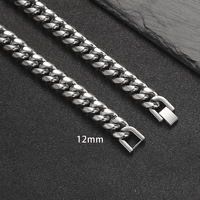 Joyería de acero inoxidable Simple clásico estilo Punky pulsera de cadena geométrica Hip Hop moda para hombres mujeres Idea de regalo de moda