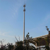 Mât de Communication en acier galvanisé à chaud, tour monopode de télécommunication