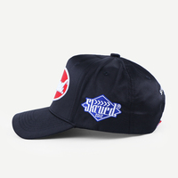 Casquettes brodées personnalisées par le fabricant, logo personnalisé, casquette de baseball noire à 5 panneaux, casquette de baseball en polyester à fermeture snapback