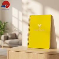 Carnets à spirales personnalisés avec couverture rigide A5/A4, imprimés avec du papier cartonné doré personnalisé, couverture rigide avec logo pressé à chaud