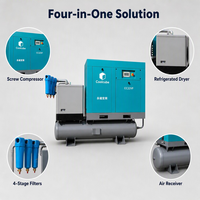 Compresseur d'air laser 15-22 kW 16 bars lubrifié refroidi par air avec sécheur de récepteur d'air et moteur de filtration de précision