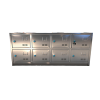 Armoire à chaussures hygiénique en acier inoxydable avec trous d'aération, verrouillable, pour usine laitière