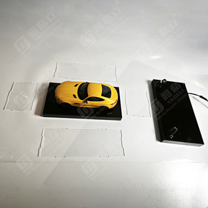 Bán Buôn Quy Mô 1/18 Diecast Mô Hình Xe Hiển Thị Showcase LED Ánh Sáng Diecast Xe Hiển Thị Trường Hợp Với Cơ Sở Màu Đen - Product Image 3