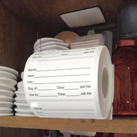 500 autocollants adhésifs effaçables et réutilisables à décoller et nettoyer, surface inscriptible (papier dissolvable) pour la préparation des repas, sans résidus de colle, sans huile d'olive