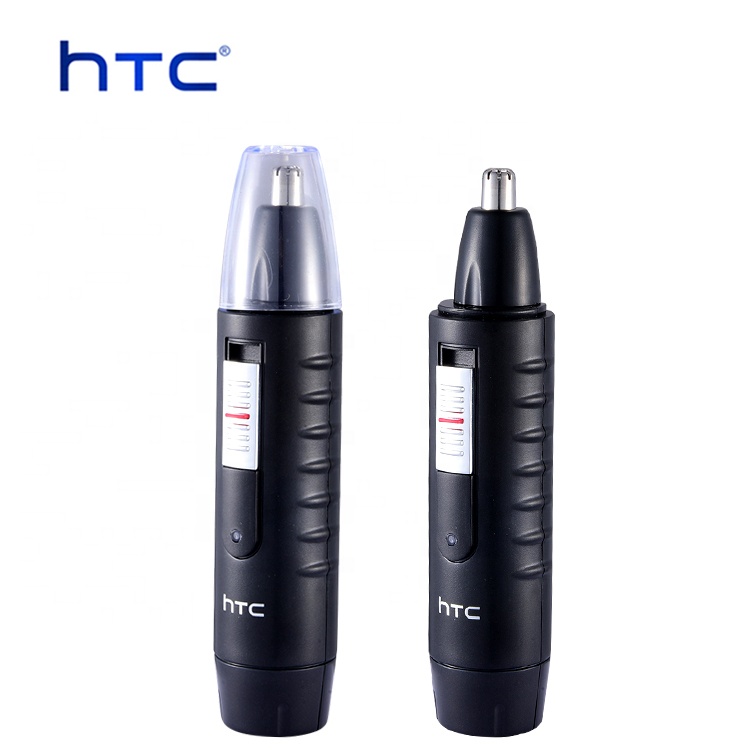 Триммер для носа HTC l со светодиодной подсветкой и чехлом для путешествий, Аккумуляторный 6 в 1 для мужчин, с машинкой для стрижки волос, триммер для бровей, триммер для носа