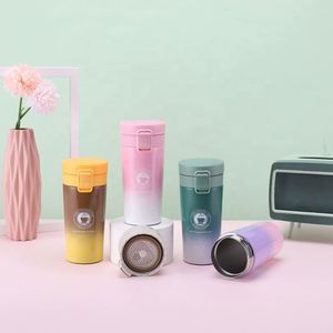 Venta al por mayor de fábrica: Tazas de café de 380 ml, termos de viaje de acero inoxidable, vasos térmicos, botellas de agua con degradado de color. - Product Image 3