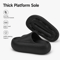 Sandalias de Plataforma EVA para Mujer, con Suela Gruesa, Punta Abierta, Antideslizantes, para Interiores y Exteriores, Calzado Casual