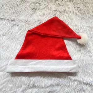 Chapeau de Père Noël <span class=keywords><strong>Pas</strong></span> <span class=keywords><strong>Cher</strong></span> Transfert Thermique Logo Personnalisé Chapeau Non Tissé Dégradable Chapeaux de Noël Écologiques - Product Image 6