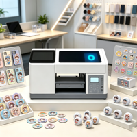 Imprimante jet d'encre UV compacte Reeleyin A4 7 pouces, multifonction entièrement automatique à bouton-poussoir, impression 6 couleurs pour cuir/cartes/étuis de téléphone