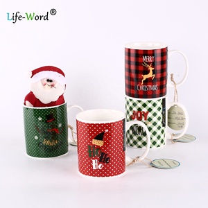 Cadeau de Noël ensemble tasse à café en <span class=keywords><strong>porcelaine</strong></span> <span class=keywords><strong>fine</strong></span> ensemble de tasses à thé tasse en céramique colorée de grande capacité nouvelle tasse en <span class=keywords><strong>porcelaine</strong></span> osseuse personnalisée - Product Image 2