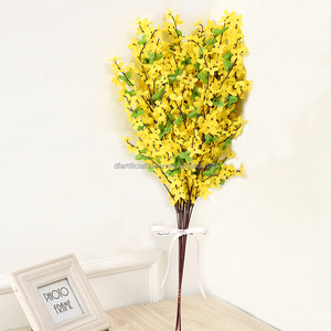 Großhandel Günstige Dekorative Lebensechte Schöne Künstliche Blume Seidenstoff Kunststoff <span class=keywords><strong>Winter</strong></span> <span class=keywords><strong>Jasmin</strong></span> echte Berührung Blumen - Product Image 3