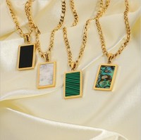 Csja — collier de forme géométrique pour femmes, chaîne en plaqué or 18K, bijoux en pierres précieuses, pendentif pour anniversaire, nouveau Design