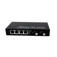 Conmutador de Red Gigabit de Venta Caliente de Fábrica, 2 Fibra, 4 RJ45, Transceptor Óptico, Convertidor de Medios BIDI 20KM, Conmutador Ethernet PoE Gigabit