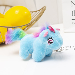 Puestos de Venta de Llaveros con Colgante de Pelo de Unicornio, Corazón Bordado Multicolor, Juguete de Pony, Muñeca de Máquina de Garras, Venta al por Mayor - Product Image 3