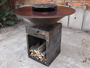Barbacoa resistente de acero al fuego al aire libre, tamaño personalizado disponible - Product Image 5