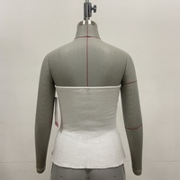 Pull pour femme personnalisé OEM & ODM, sans manches, tricoté, vêtements pour femme, tricot plat, manches courtes, pull sexy