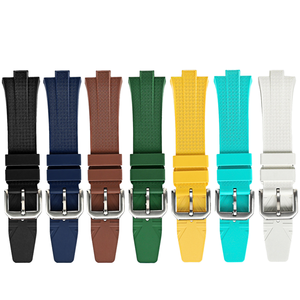 Correas de Reloj de Silicona Blancas Deportivas Resistentes al Agua de Alta Calidad Personalizadas de 20/22 mm con Hebilla de Acero Inoxidable y Correas de Goma Suave para Reloj Inteligente - Product Image 1