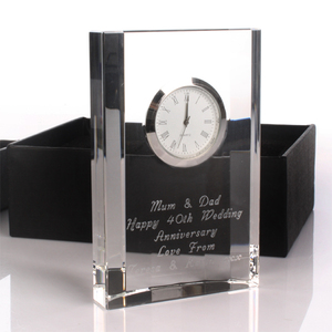 Reloj de mesa con palabras personalizadas, cronógrafo de cristal transparente con Logo personalizado, regalo de aniversario creativo - Product Image 6