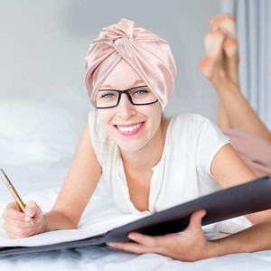 Bonnet de nuit en soie double couche, style européen et américain, très populaire, pour maquillage et beauté, bonnet de douche torsadé - Product Image 6