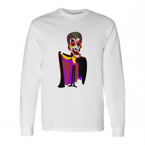 Camiseta de manga larga AMDETOX con diseño de dibujos animados de vampiros para uso informal - Product Image 2
