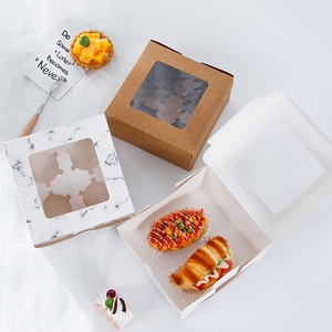 Scatole di Carta per Cupcake a 4 Fori con Finestra, Confezioni Regalo per Dolci, Muffin, Biscotti e <span class=keywords><strong>Pasticcini</strong></span> - Product Image 3