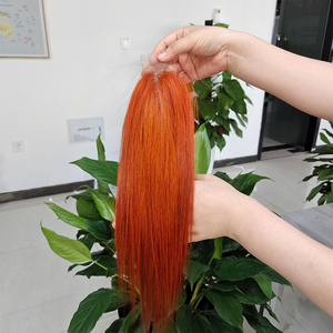 Estensioni dei <span class=keywords><strong>capelli</strong></span> umani vergini lisci Color zenzero arancione, fasci di <span class=keywords><strong>capelli</strong></span> Color Ombre per <span class=keywords><strong>capelli</strong></span> in rame 350 # con chiusura frontale in pizzo - Product Image 4
