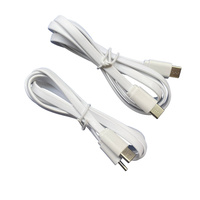 Pasokan Pabrik Kabel USB-C ke USB C Pendek Pipih 30cm 50cm 2A PD Pengisian Cepat Aksesoris Kabel Tipe C