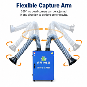 <span class=keywords><strong>Extracteur</strong></span> <span class=keywords><strong>de</strong></span> fumées <span class=keywords><strong>de</strong></span> soudage mobile <span class=keywords><strong>à</strong></span> double bras, avec bras d'aspiration flexible, pour atelier <span class=keywords><strong>de</strong></span> soudage MIG TIG - Vente chaude - Product Image 4