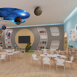 Juego de Mesa, Silla y Gabinete de Plástico para Niños, Moderno, Ecológico, Duradero, Seguro y Fácil de Montar, Marca Mingle para Jardín de Infancia - Product Image 3