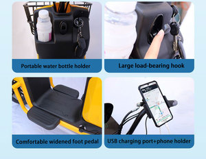 Chine Usine 14 pouces Longue Distance Running E Bike 60V 1000W Moteur <span class=keywords><strong>Cargo</strong></span> Chargement Vélo Adulte Livraison Vélo Électrique avec Panier - Product Image 4