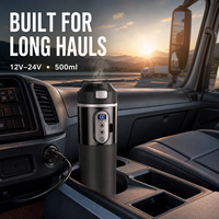 Bouilloire électrique portable pour voiture, chauffe-eau 12V 24V 500ml en acier inoxydable SUS 304, tasse chauffante pour camion, camping-car, camping